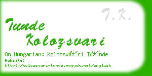 tunde kolozsvari business card
